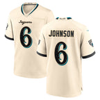 J.Jaguars #6 Antonio Johnson Player Natural 2026 Rivalries Collection Game Gdoa Stitched Jerseys
