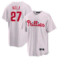 P.Phillies #27 Aaron Nola Player White Home Game Fdoa Stitched Jerseys