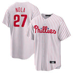P.Phillies #27 Aaron Nola Player White Home Game Fdoa Stitched Jerseys