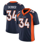D.Broncos #34 JL Skinner Player Navy Vapor Untouchable Limited Game Gdoa Stitched Jerseys