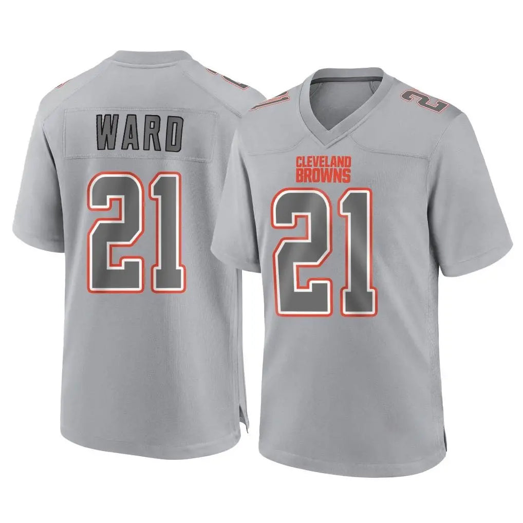 C.Browns #21 Denzel Ward Player Gray Atmosphere Fashion Game Gdoa Stitched Jerseys