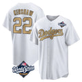 LA.Dodgers #22 Clayton Kershaw Player Gold World Series Collection Game Home Fdoa Stitched Jerseys