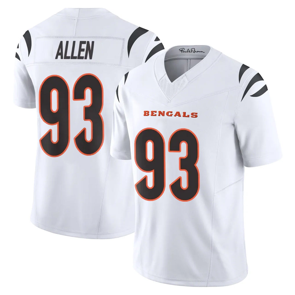 C.Bengals #93 Jonathan Allen Player White Vapor F.U.S.E. Limited Home Game Gdoa Stitched Jerseys