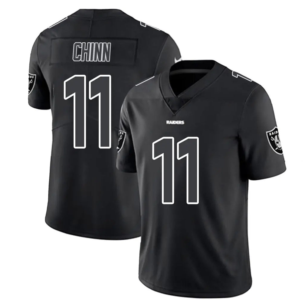 LV.Raiders #11 Jeremy Chinn Player Black Limited Black Impact Home Game Gdoa Stitched Jerseys