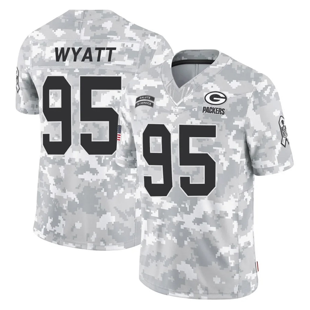 GB.Packers #95 Devonte Wyatt Player Arctic Camo Salute To Service Limited Gdoa Stitched Jerseys