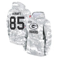 GB.Packers #85 Tucker Kraft Player Arctic Camo Salute to Service Hoodies Limited Game Gdoa Stitched Jerseys