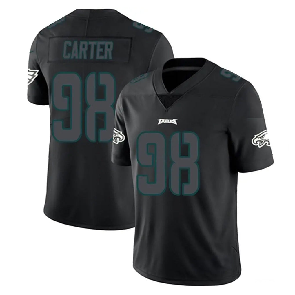 P.Eagles #98 Jalen Carter Player Limited Black Impact Home Game Gdoa Stitched Jerseys