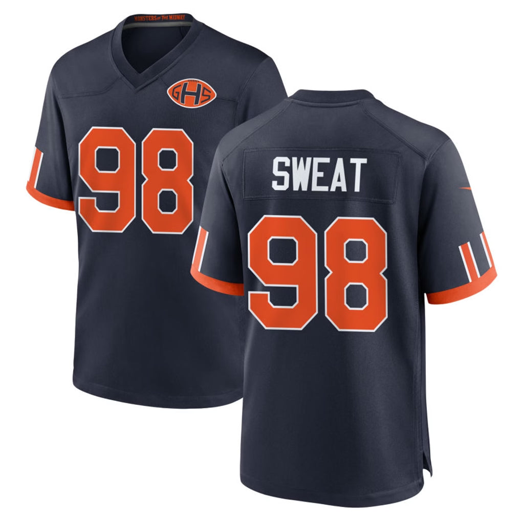 C.Bears #98 Montez Sweat Player Navy 2026 Rivalries Collection Home Game Gdoa Stitched Jerseys