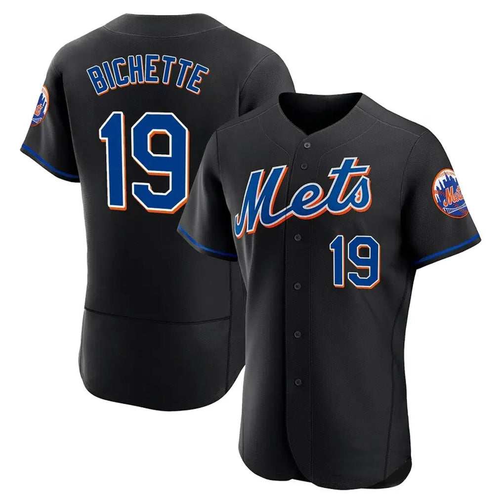 NY.Mets #19 Bo Bichette Player Black Replica Home Limited Elite Fdoa Stitched Jerseys