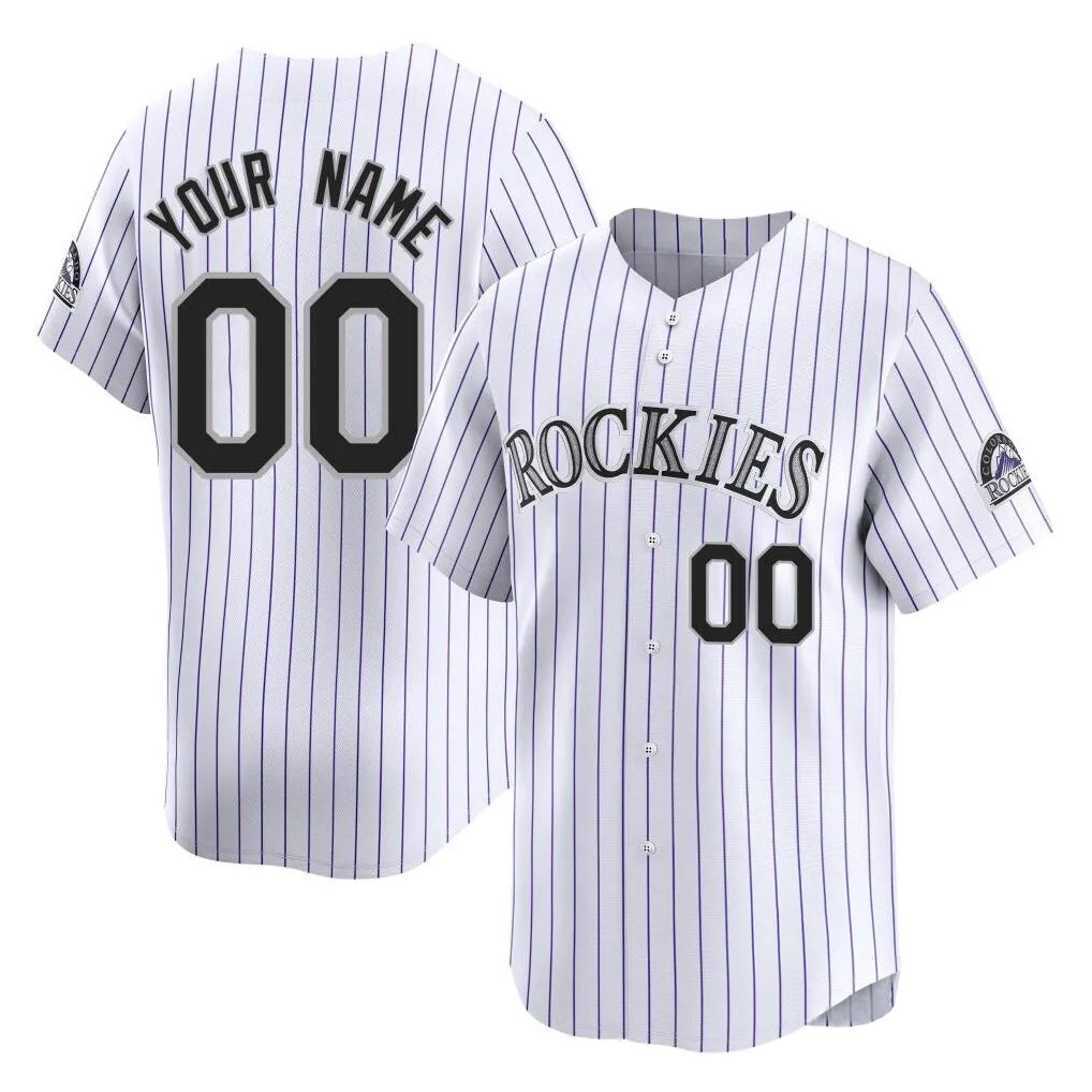 Custom C.Rockies White Limited Home Any Name & Number Gdoa Stitched Jerseys