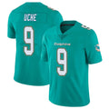 M.Dolphins #9 Joshua Uche Player Aqua Limited Vapor Untouchable Home Game Gdoa Stitched Jerseys