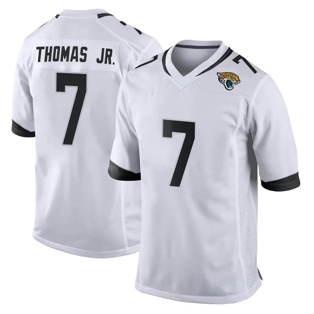 J.Jaguars #7 Brian Thomas Jr. Player White Home Game Gdoa Stitched Jerseys