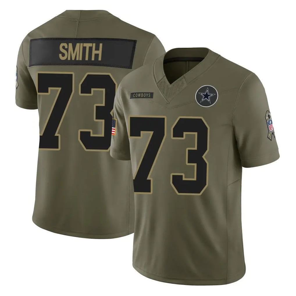 D.Cowboys #73 Tyler Smith Player Olive 2025 Salute to Service Limited Home Game Gdoa Stitched Jerseys