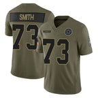 D.Cowboys #73 Tyler Smith Player Olive 2025 Salute to Service Limited Home Game Gdoa Stitched Jerseys