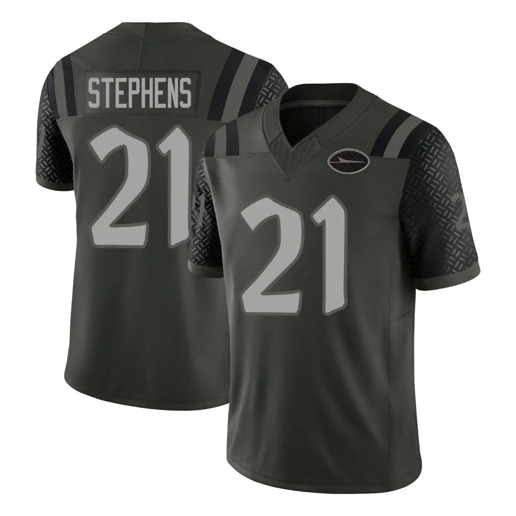 NY.Jets #21 Brandon Stephens Player Green Limited 2025 Rivalries Collection Home Game Gdoa Stitched Jerseys