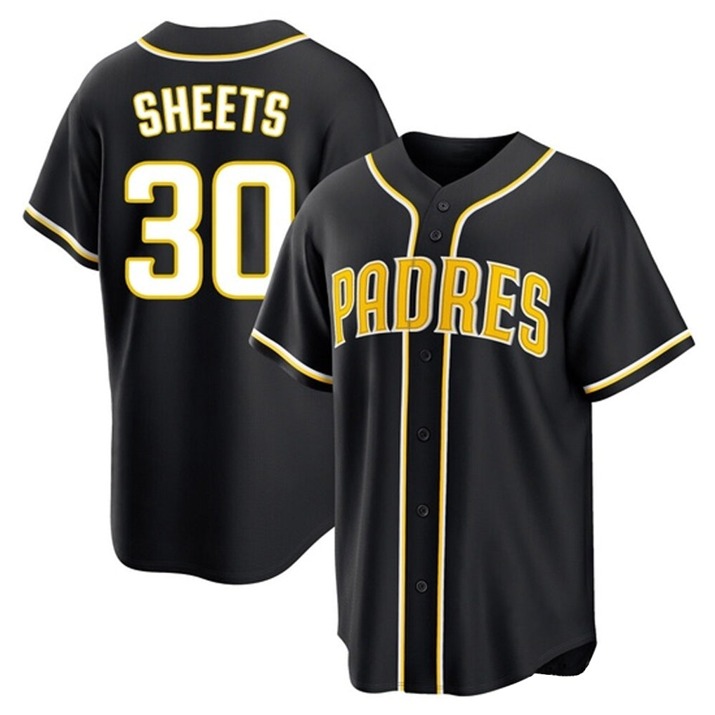 S.Diego Padres #30 Gavin Sheets Player Black 2026 Fashion Home Fdoa Stitched Jerseys