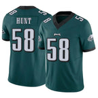 P.Eagles #58 Jalyx Hunt Player Team Color Green Limited Vapor F.U.S.E. Home Game Gdoa Stitched Jerseys