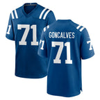 IN.Colts #71 Matt Goncalves Player Royal Home Game Gdoa Stitched Jerseys