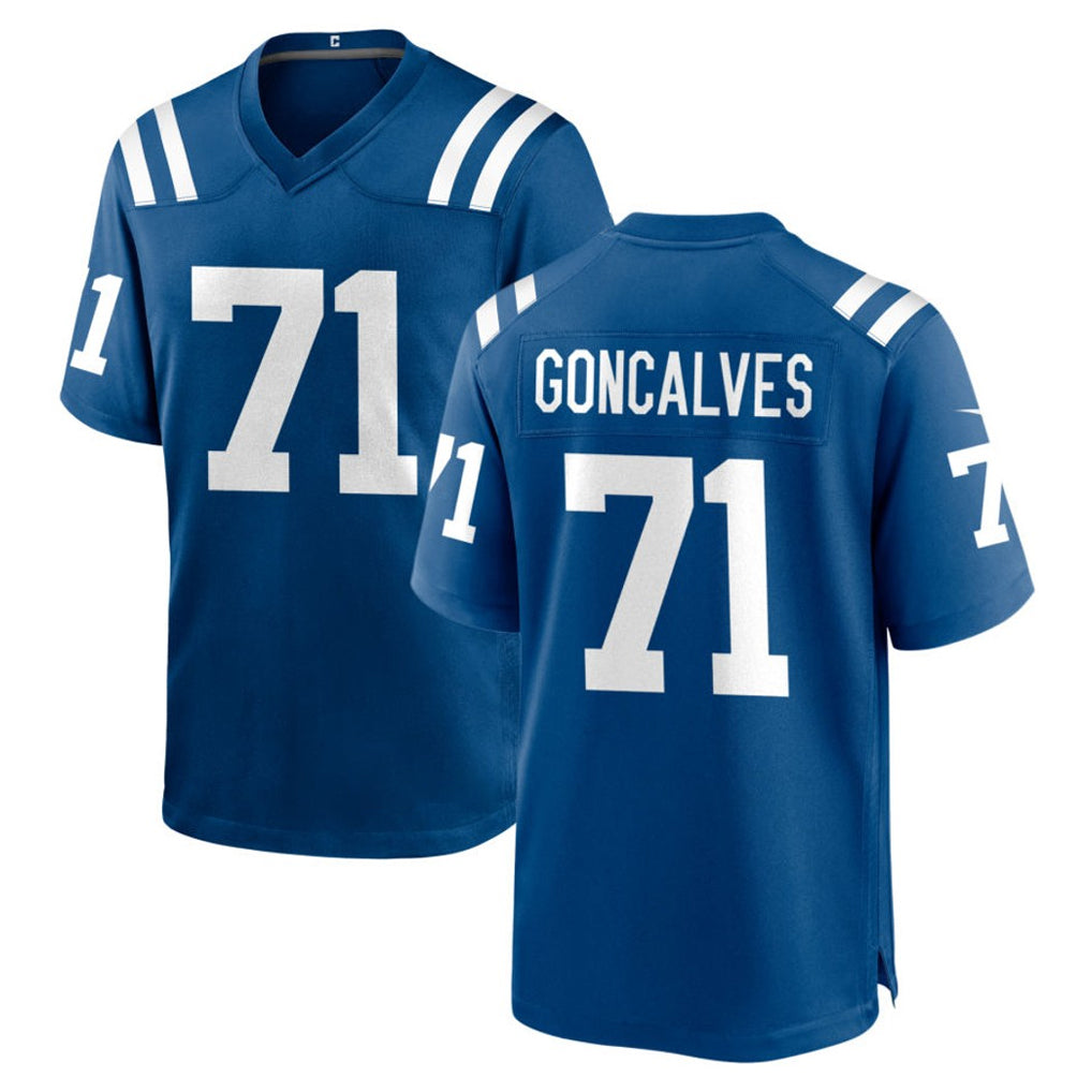 IN.Colts #71 Matt Goncalves Player Royal Home Game Gdoa Stitched Jerseys
