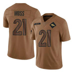 D.Broncos #21 Riley Moss Player Brown Salute To Service Limited Gdoa Stitched Jerseys