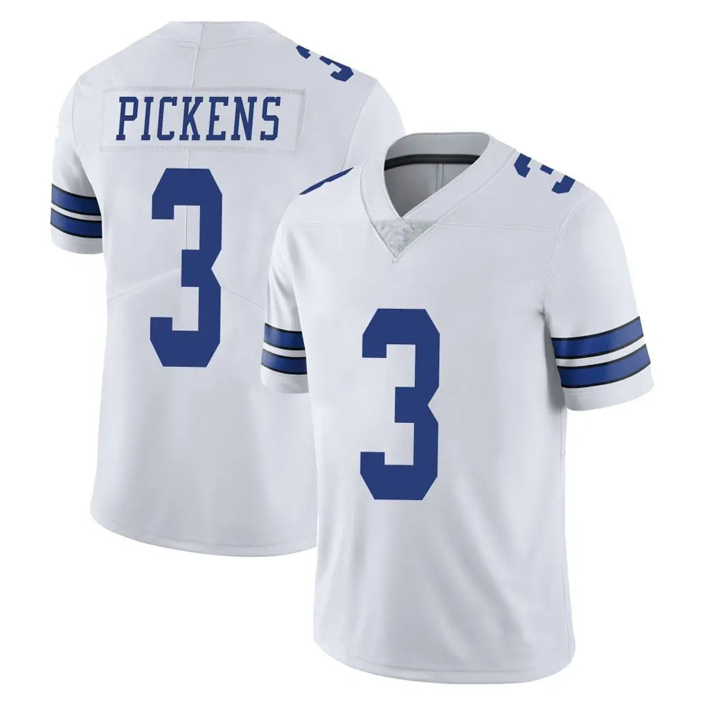 D.Cowboys #3 George Pickens Player White Vapor Untouchable Limited Home Game Gdoa Stitched Jerseys