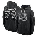 NY.Giants #72 Jermaine Eluemunor Player 2026 Black Logo Pullover Hoodies Limited Game Gdoa Stitched Jerseys