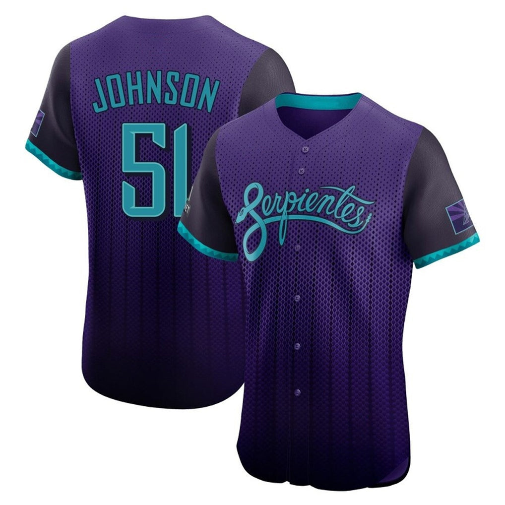 A.Diamondbacks #51 Randy Johnson Player Purple City Connect Limited Elite Home Game Gdoa Stitched Jerseys