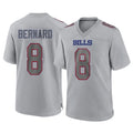 B.Bills #8 Terrel Bernard Player Gray Home Game Gdoa Stitched Jerseys