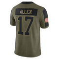 B.Bills #17 Josh Allen Player Olive Salute To Service Limited Home Game Gdoa Stitched Jerseys