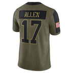B.Bills #17 Josh Allen Player Olive Salute To Service Limited Home Game Gdoa Stitched Jerseys