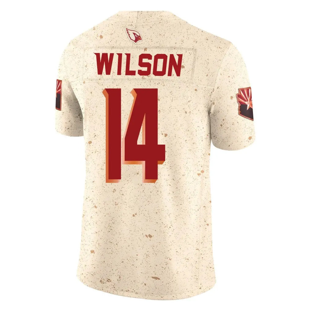 A.Cardinals #14 Michael Wilson Player Cream Rivalries Collection Vapor Limited Home Game Gdoa Stitched Jerseys