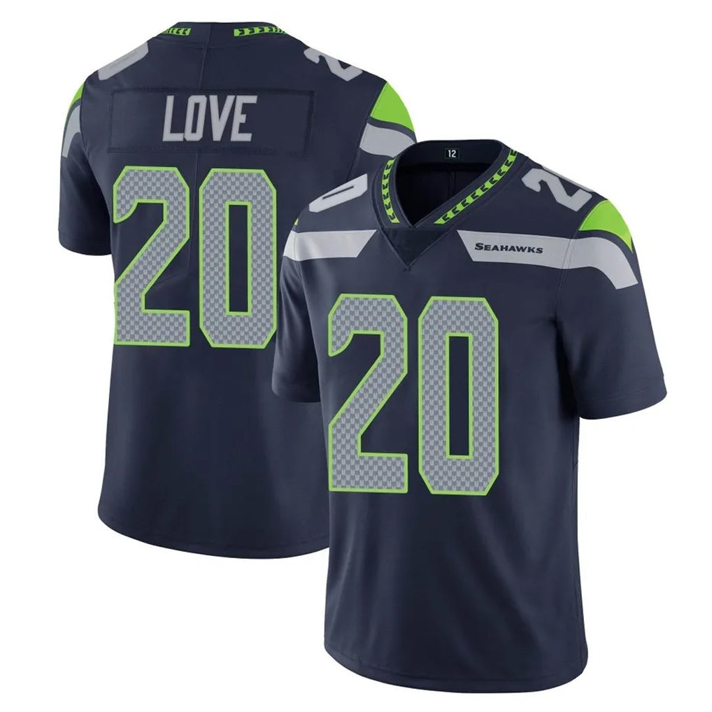 S.Seahawks #20 Julian Love Player Navy Limited Vapor Untouchable Home Game Gdoa Stitched Jerseys