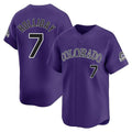 C.Rockies #7 Matt Holliday Player Purple Limited Home Gdoa Stitched Jerseys