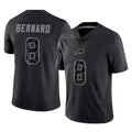 B.Bills #8 Terrel Bernard Player Black RFLCTV Limited Gdoa Stitched Jerseys