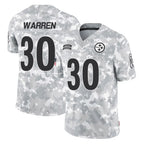 P.Steelers #30 Jaylen Warren Player Arctic Camo Limited Salute To Service Home Game Gdoa Stitched Jerseys