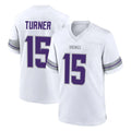M.Vikings #15 Dallas Turner Player White Alternate Home Game Gdoa Stitched Jerseys