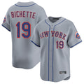 NY.Mets #19 Bo Bichette Player Gray Road Limited Home Fdoa Stitched Jerseys