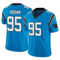 C.Panthers #95 Derrick Brown Player Blue Vapor F.U.S.E. Limited Home Game Gdoa Stitched Jerseys