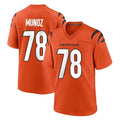 C.Bengals #78 Anthony Munoz Player Orange Home Game Gdoa Stitched Jerseys