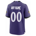 Custom B.Ravens Purple Home Game Any Name & Numbers Gdoa Stitched Jerseys