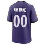 Custom B.Ravens Purple Home Game Any Name & Numbers Gdoa Stitched Jerseys