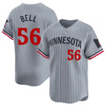 M.Twins #56 Josh Bell Player Gray Home Limited Fdoa Stitched Jerseys