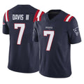 NE.Patriots #7 Carlton Davis III Player Navy Limited Vapor F.U.S.E. Home Game Gdoa Stitched Jerseys