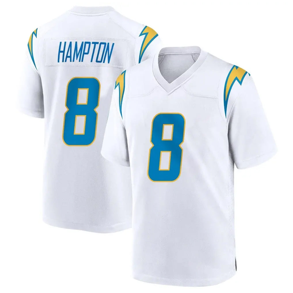 LA.Chargers #8 Omarion Hampton Player White Home Game Gdoa Stitched Jerseys