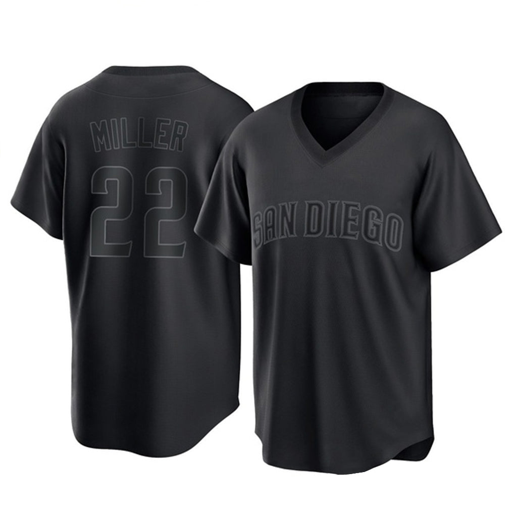 S.Diego Padres #22 Mason Miller Player Black Pitch Fashion Game T-shirt Fdoa Stitched Jerseys