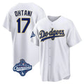 LA.Dodgers #17 Shohei Ohtani Player Gold White World Series Meet 2026 Collection Stadium Game Fdoa Stitched Jerseys