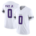 M.Vikings #0 Ivan Pace Jr. Player White Limited Alternate Vapor F.U.S.E. Home Game Gdoa Stitched Jerseys