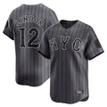 NY.Mets #12 Francisco Lindor Player Gray City Connect Limited Fdoa Stitched Jerseys