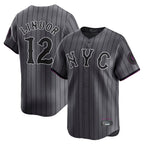 NY.Mets #12 Francisco Lindor Player Gray City Connect Limited Fdoa Stitched Jerseys