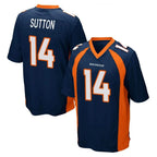 D.Broncos #14 Courtland Sutton Player Navy Game Gdoa Stitched Jerseys